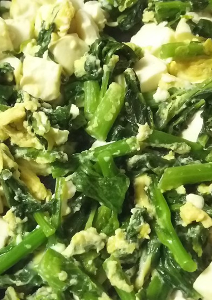 かき菜と豆腐の玉子炒め-レシピのメイン写真