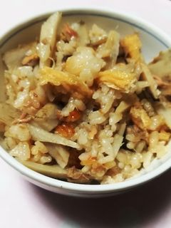 ツナと新ごぼうの炊き込みご飯-レシピのメイン写真