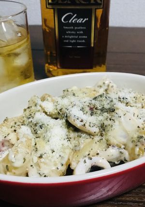 烏賊とポテトのバジルマヨ炒め-レシピのメイン写真