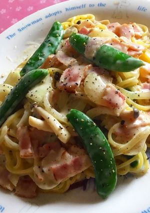 あるものだけでお手軽クリームパスタ-レシピのメイン写真