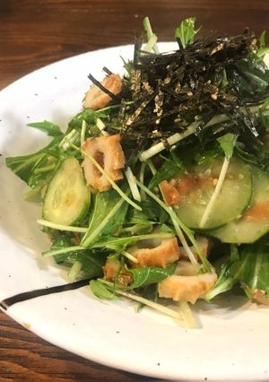 モリモリ食べる♡水菜のごまポン酢サラダ-レシピのメイン写真