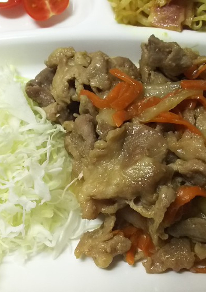 冷凍下準備☆ 豚小間と野菜の焼肉タレ漬け-レシピのメイン写真