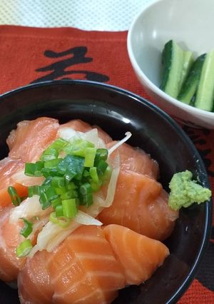 つゆ1本で簡単に作れる鮭丼!-レシピのメイン写真