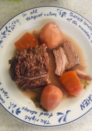 牛肉ブロックの赤ワイン煮-レシピのメイン写真