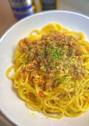 ニンニクと卵のパスタ-レシピのメイン写真