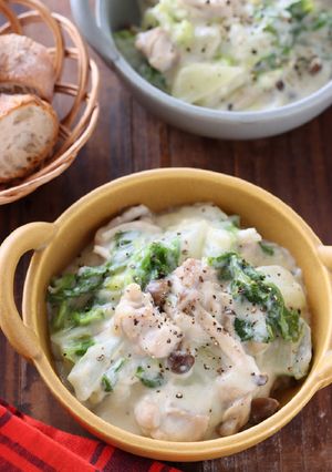 【レンジで!】白菜ときのこのクリーム煮-レシピのメイン写真
