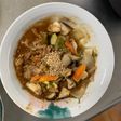 肉無チクワクリーミー梅ガパオ味野菜炒め