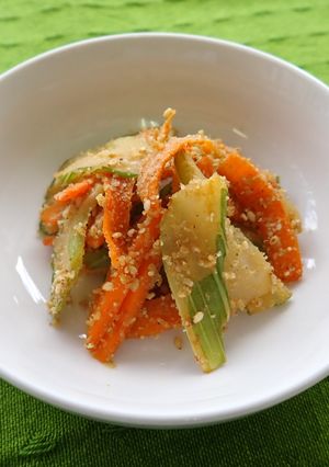 にんじんとセロリのごまみそきんぴら-レシピのメイン写真