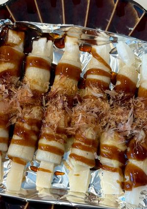 【簡単】お餅ちくわチーズ焼きお好み焼き風-レシピのメイン写真
