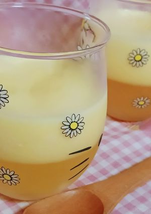 カルピスとオレンジ🍊の2層ゼリー-レシピのメイン写真