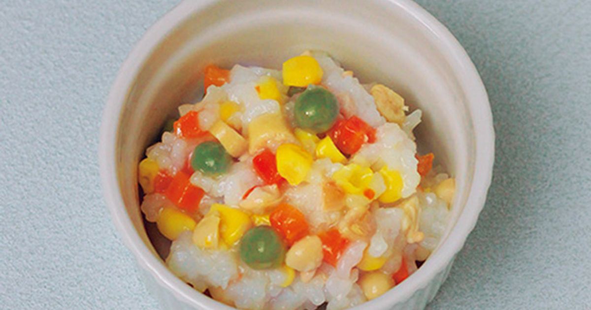 おかゆページ 大豆とミックスベジタブルのおかゆ by 小泉成器（公式