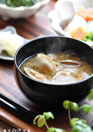 母の味☆もずくと貝の粕汁-レシピのメイン写真