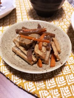 れんこん、にんじん、コンニャクのきんぴら-レシピのメイン写真
