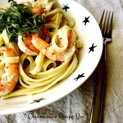 A picture of 海老のしそクリームパスタ.