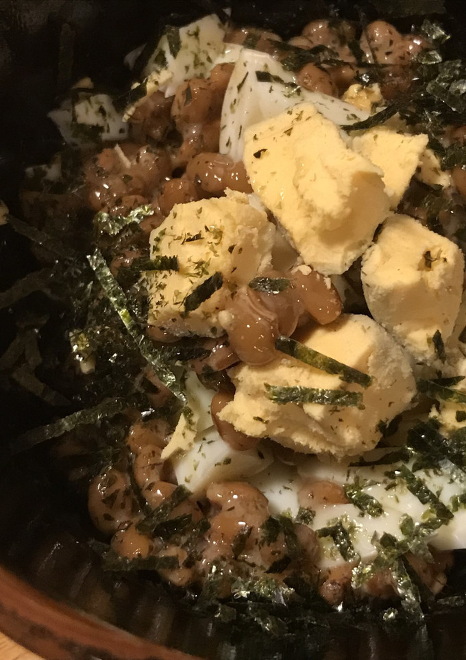 毎日の納豆●納豆とほぐしゆで玉子の惣菜-レシピのメイン写真