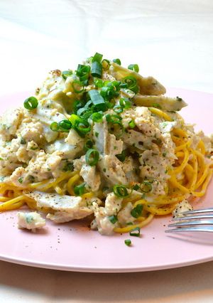 糖質制限!新ごぼうの豆乳クリームパスタ-レシピのメイン写真