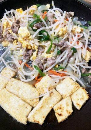 豚こまと野菜の卵あんかけ豆腐-レシピのメイン写真