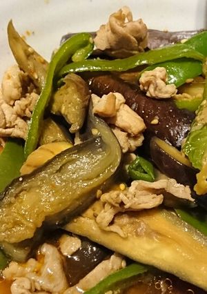 茄子ピーマン豚肉のピリ辛炒め♪-レシピのメイン写真