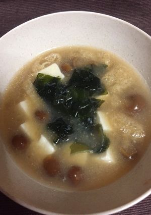 朝ごはん＊味噌汁に後乗せわかめ-レシピのメイン写真