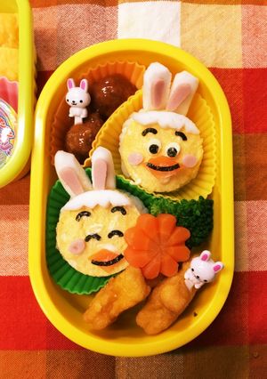 イースターのうさピヨのキャラ弁-レシピのメイン写真
