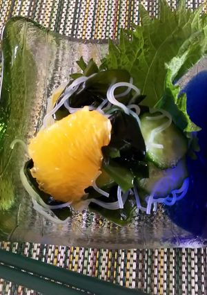 八朔とワカメと胡瓜の酢の物-レシピのメイン写真