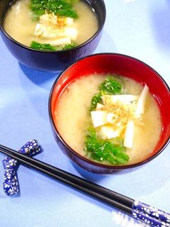 簡単!やせるお味噌汁☆筍と菜の花-レシピのメイン写真