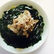 132、肉炒めワカメラーメン♡