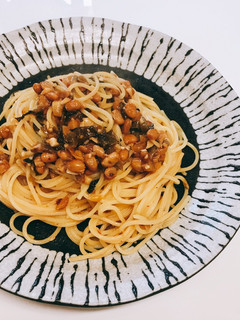 簡単!失敗なし!高菜納豆ペペロンチーノ-レシピのメイン写真