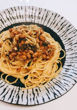 簡単！失敗なし！高菜納豆ペペロンチーノ-レシピのメイン写真