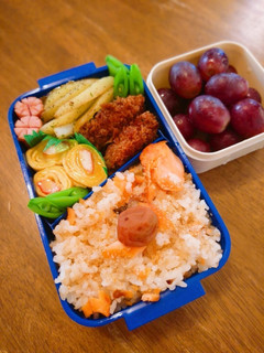 鮭の炊き込みご飯弁当-レシピのメイン写真