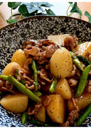 じゃが芋と牛肉とアスパラのうま煮-レシピのメイン写真