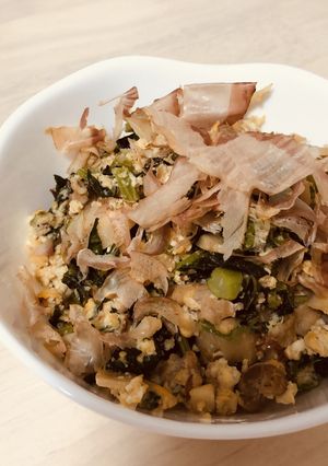大根の葉で炒り豆腐-レシピのメイン写真
