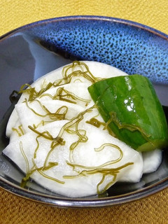 「がごめ入りカブとキュウリの浅漬け」-レシピのメイン写真