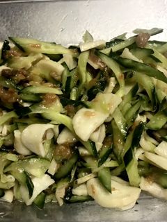 簡単!エリンギときゅうりの梅肉和え-レシピのメイン写真