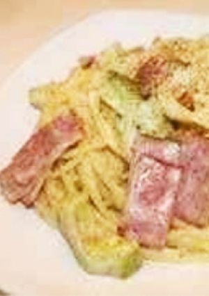 キャベツとベーコンのクリームパスタ-レシピのメイン写真
