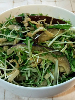 水菜と油揚げと味噌だれで茄子のサラダ-レシピのメイン写真