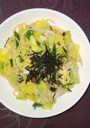 キャベツとネギの和風スパゲッティー-レシピのメイン写真