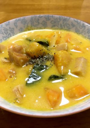 野菜ゴロゴロわが家のかぼちゃスープ-レシピのメイン写真