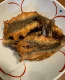 日清の唐揚げ粉でセグロイワシの唐揚げ