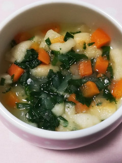 【離乳食中期~】お麩と野菜のだし煮-レシピのメイン写真