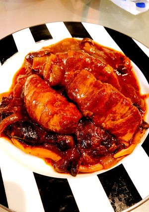 林檎の肉巻きワイン煮-レシピのメイン写真