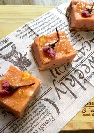 簡単♪桜のチーズケーキ-レシピのメイン写真