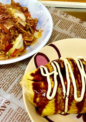時短3玉入り袋麺で☆焼きそば★オムそば-レシピのメイン写真