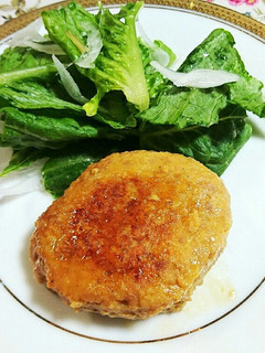 鶏もも挽き肉の簡単♪つくね風ハンバーグ-レシピのメイン写真