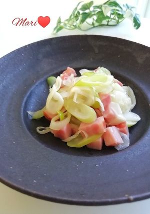 レンジで簡単☆長葱とベーコンのおつまみ-レシピのメイン写真