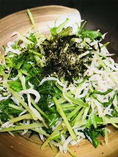 シンプル●水菜とシラスのササッと炒め-レシピのメイン写真