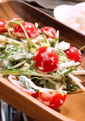 さっぱり美味しい水菜のサラダ-レシピのメイン写真