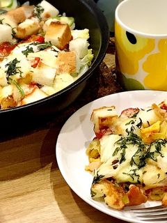 フライパンdeパンキッシュ♡時短♪簡単♪-レシピのメイン写真