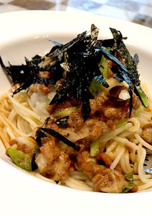 ビーガン生活!*おろし納豆梅パスタ-レシピのメイン写真