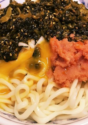 高菜明太釜玉うどん-レシピのメイン写真